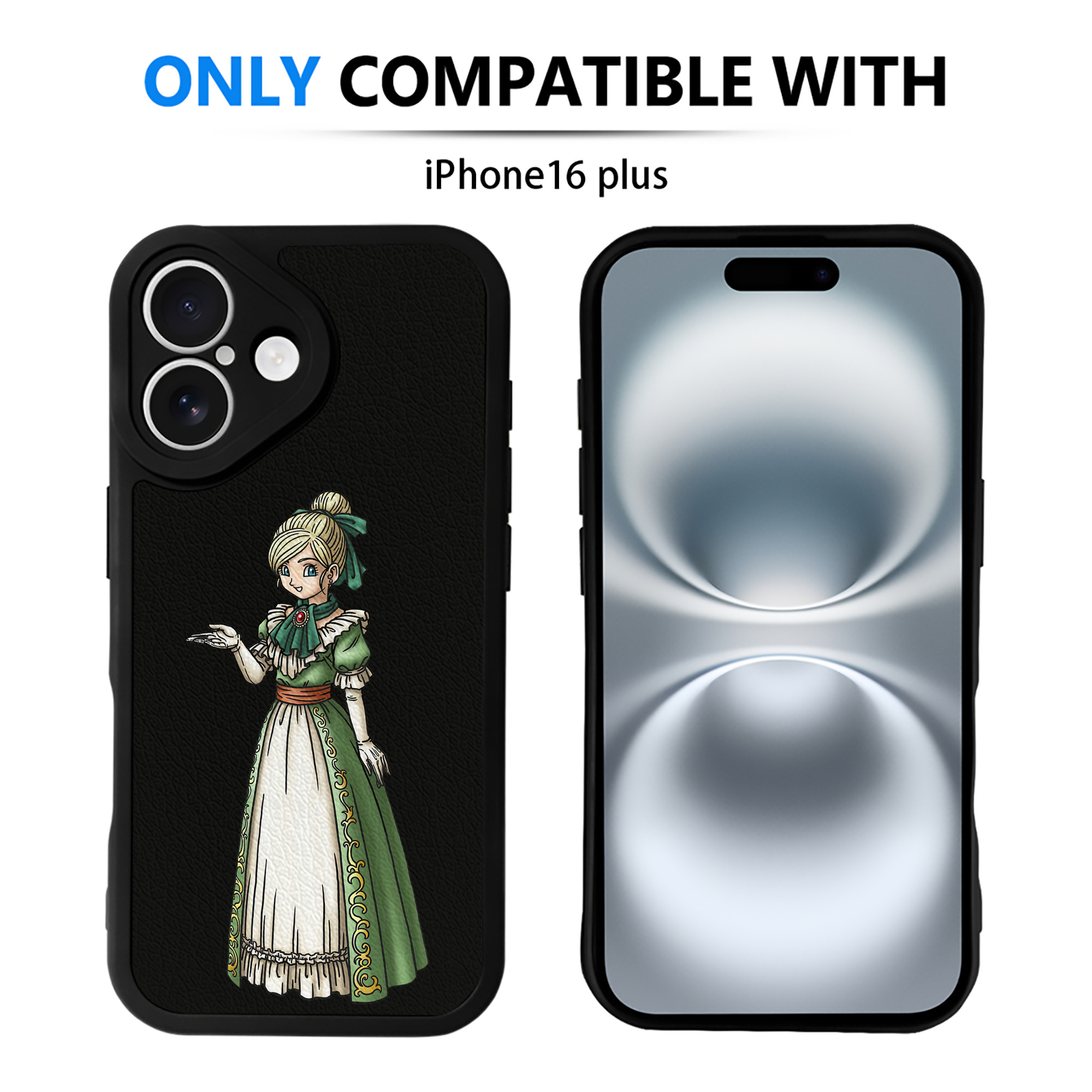 （画像用） ドラゴンクエスト Doragon Kuesuto Dragon Quest 【iPhone 16シリーズ対応】シリコンスマホケース（レザー調） 材質：シリコン